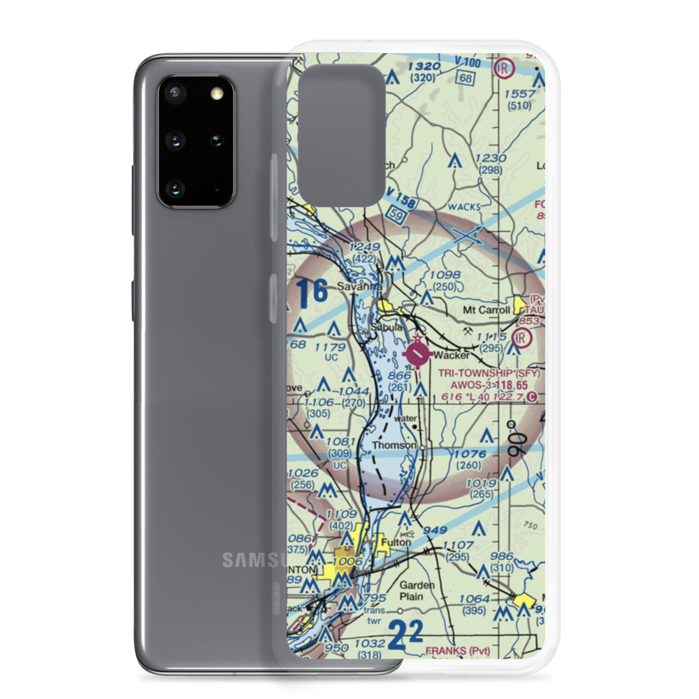 Tri Township Airport (SFY) VFR Sectional Samsung Case Samsung Galaxy S20 Plus model shown