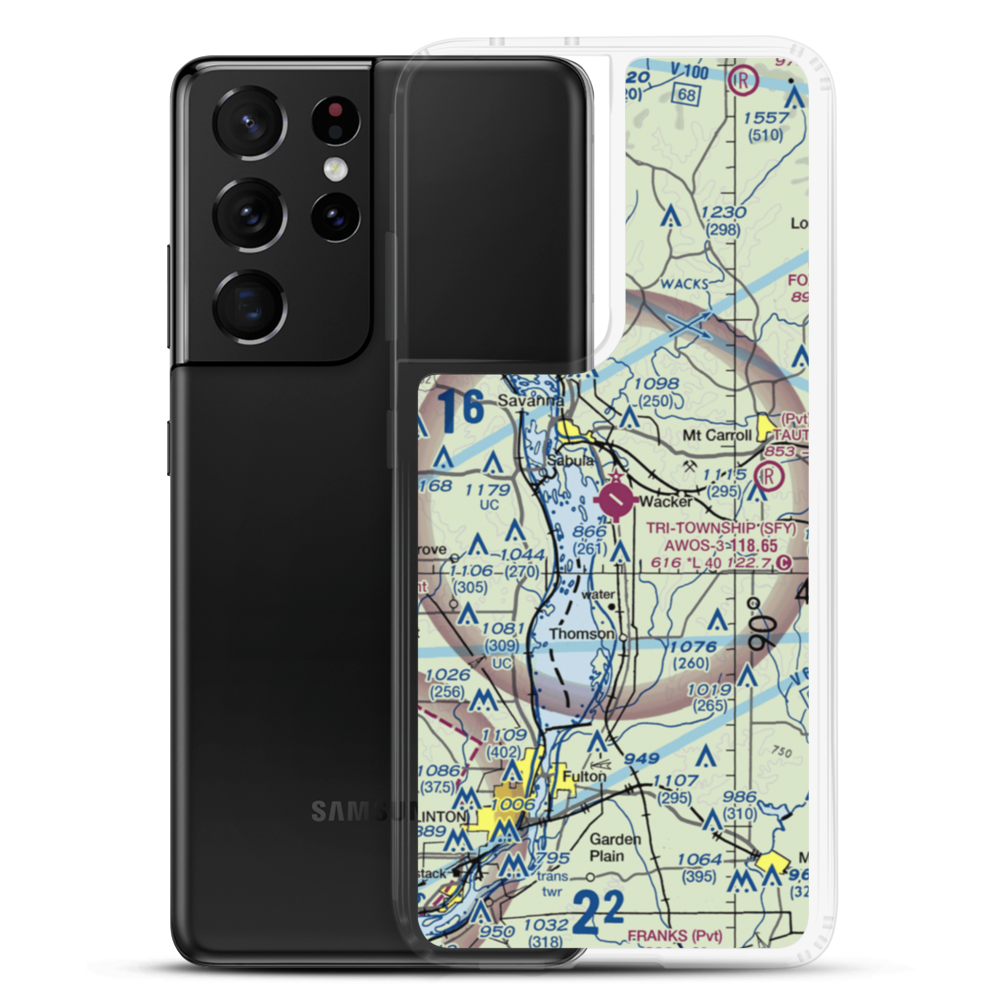 Tri Township Airport (SFY) VFR Sectional Samsung Case Samsung Galaxy S21 Ultra model shown