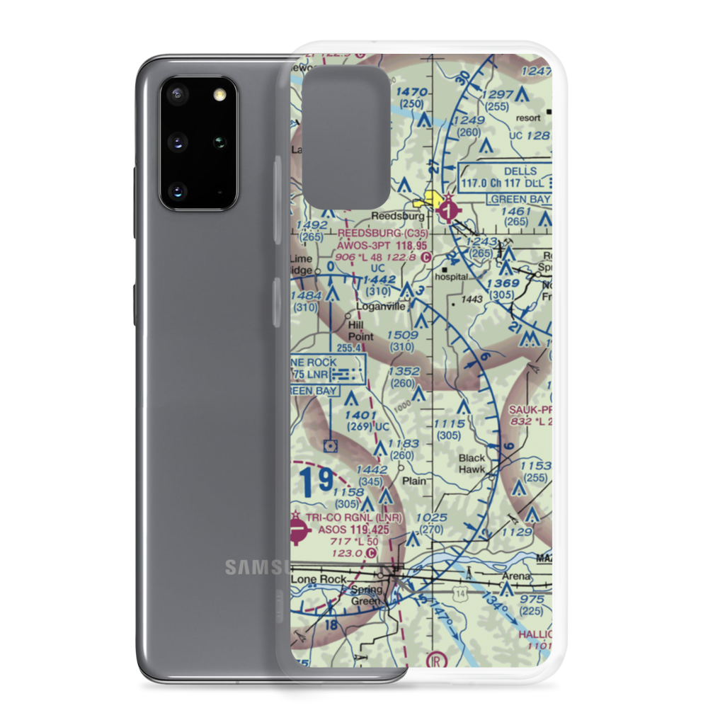 Tri-Center Airport (49WI) VFR Sectional Samsung Case Samsung Galaxy S20 Plus model shown