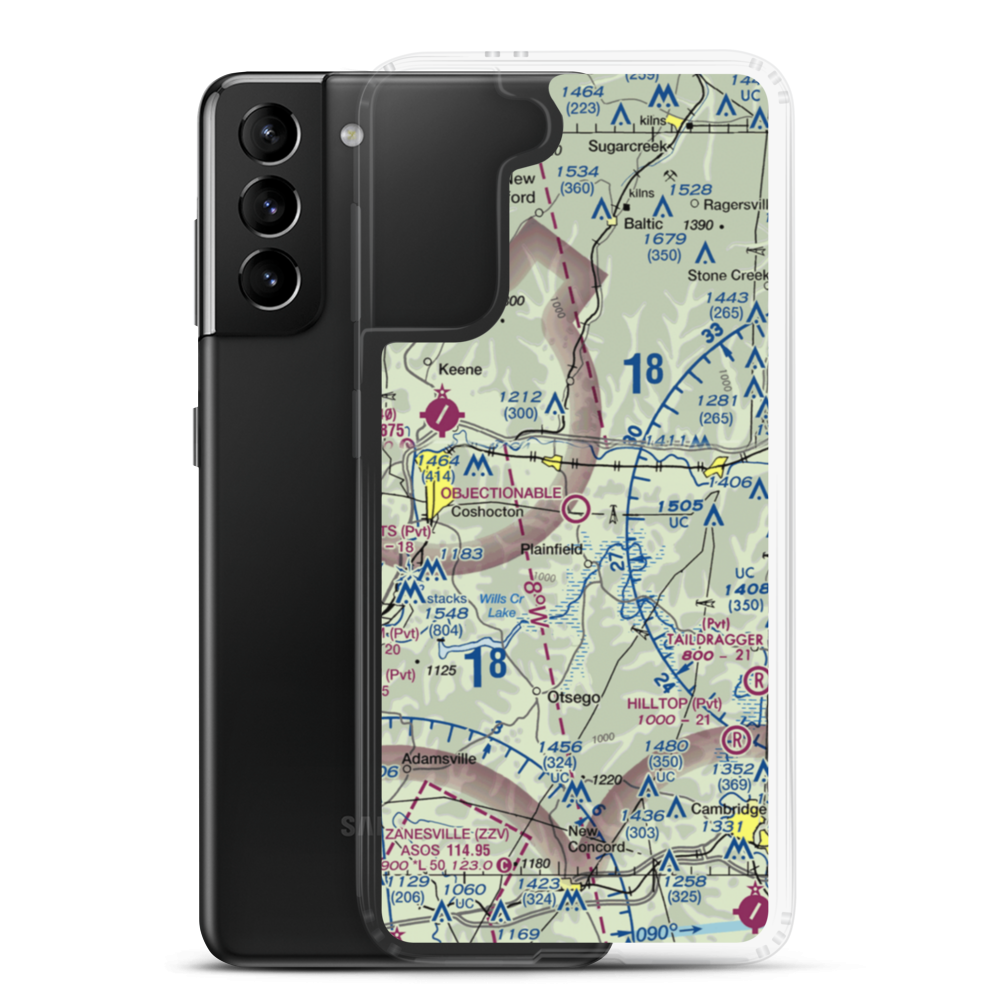 Tri-City Airport (80G) VFR Sectional Samsung Case Samsung Galaxy S21 Plus model shown