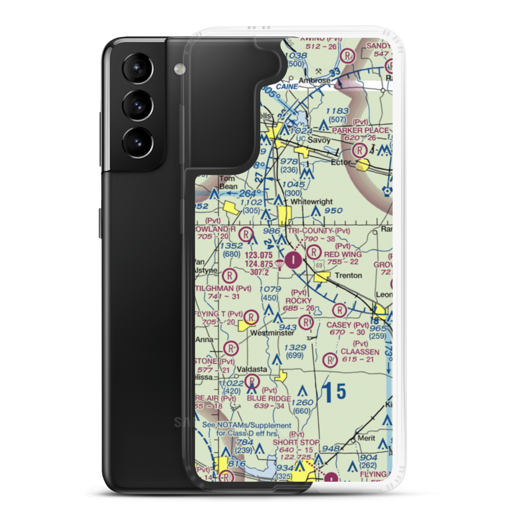 Tri-County Aerodrome (48TX) VFR Sectional Samsung Case Samsung Galaxy S21 Plus model shown
