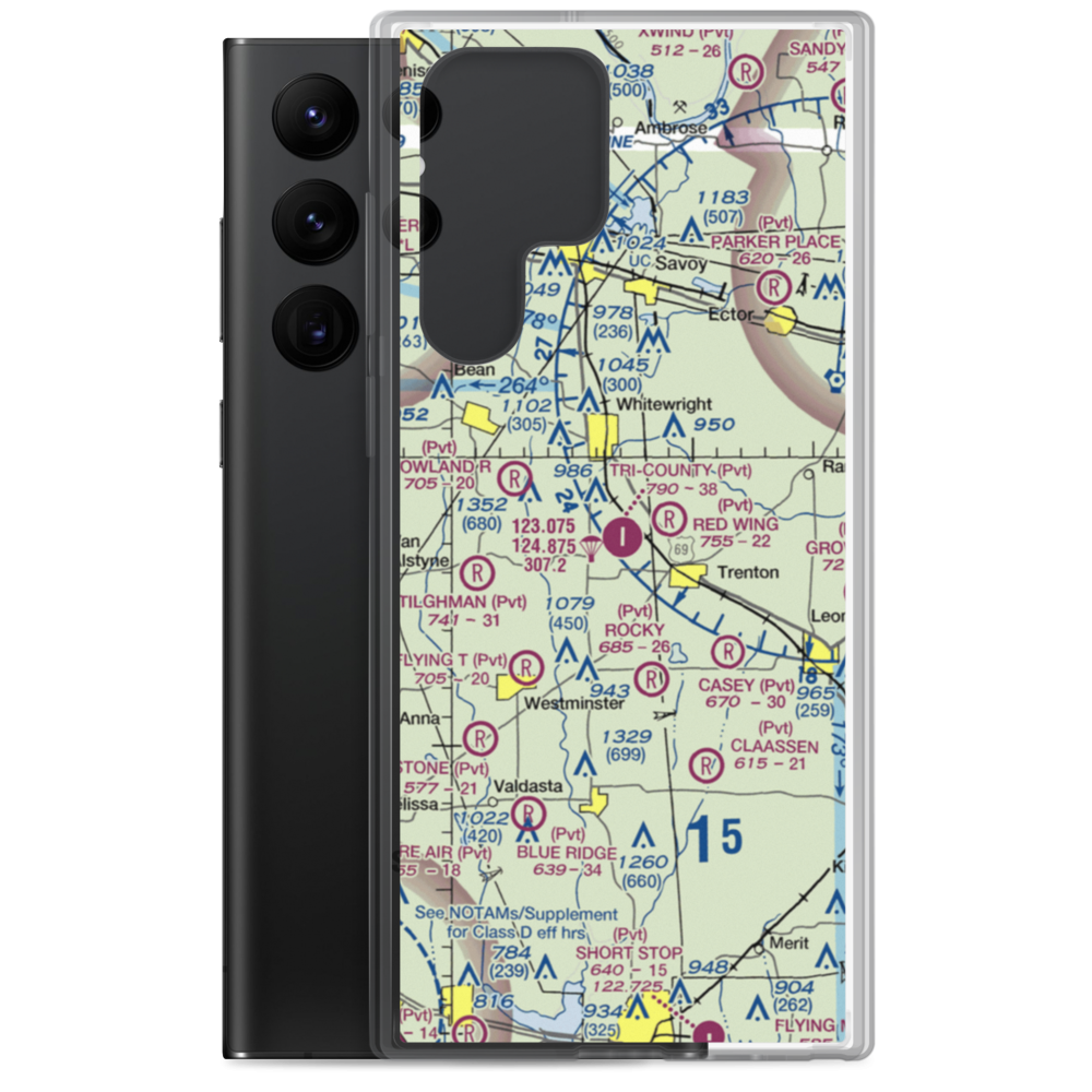 Tri-County Aerodrome (48TX) VFR Sectional Samsung Case Samsung Galaxy S22 Ultra model shown