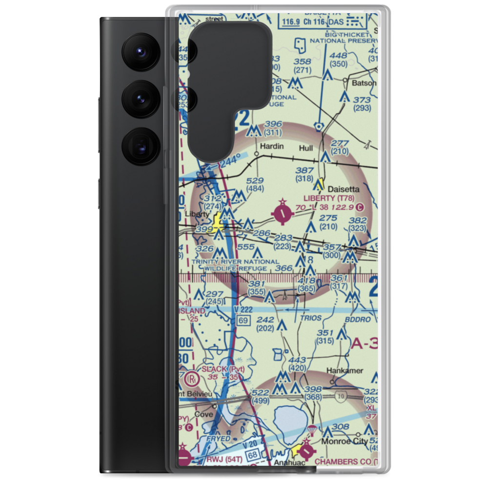 Tri-County Air Service Airport (XS58) VFR Sectional Samsung Case Samsung Galaxy S22 Ultra model shown