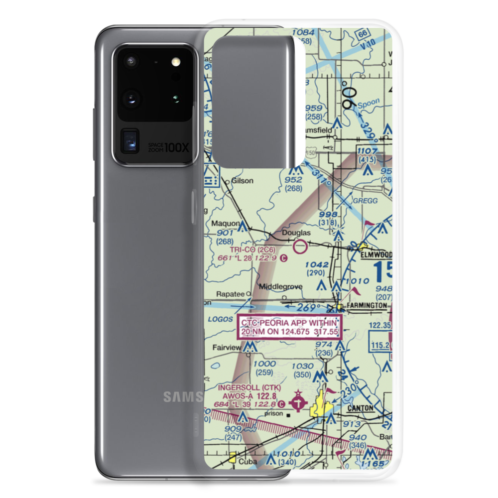 Tri-County Airport (2C6) VFR Sectional Samsung Case Samsung Galaxy S20 Ultra model shown