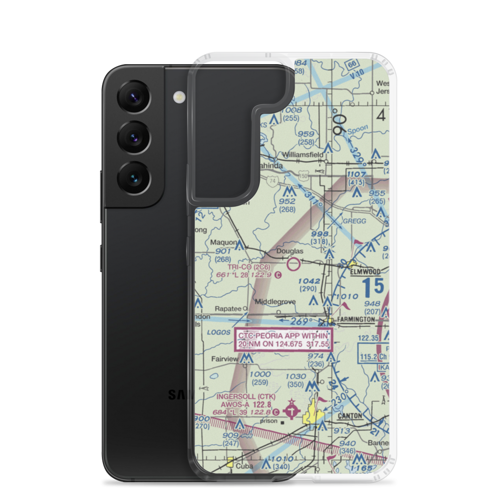 Tri-County Airport (2C6) VFR Sectional Samsung Case Samsung Galaxy S22 model shown