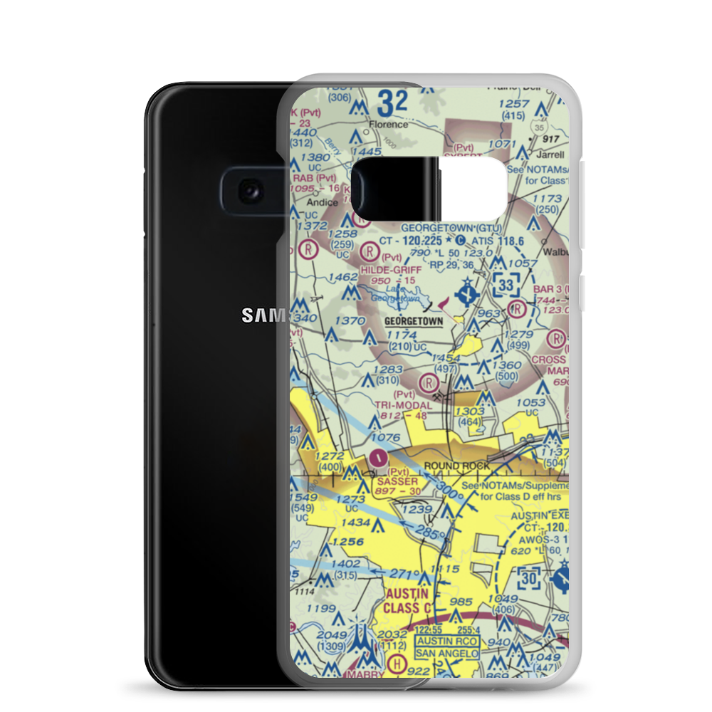 Tri-Modal Air Park (30TA) VFR Sectional Samsung Case Samsung Galaxy S10e model shown