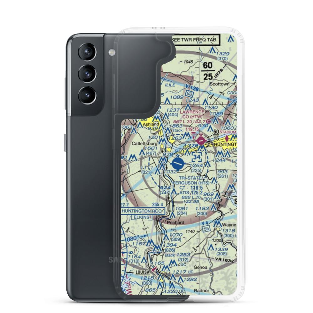Tri-State/Milton J. Ferguson Field (HTS) VFR Sectional Samsung Case Samsung Galaxy S21 model shown