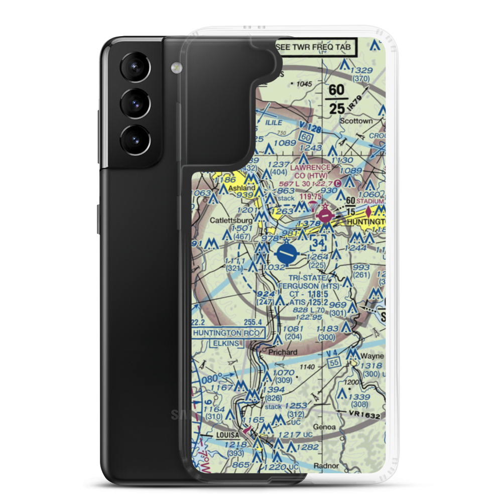 Tri-State/Milton J. Ferguson Field (HTS) VFR Sectional Samsung Case Samsung Galaxy S21 Plus model shown