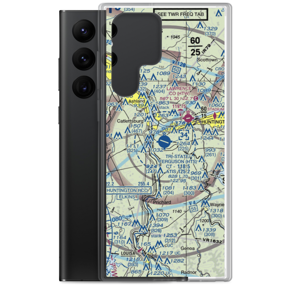 Tri-State/Milton J. Ferguson Field (HTS) VFR Sectional Samsung Case Samsung Galaxy S22 Ultra model shown
