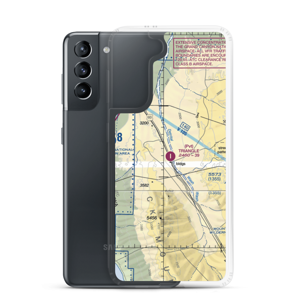 Triangle Airpark (AZ50) VFR Sectional Samsung Case Samsung Galaxy S21 model shown