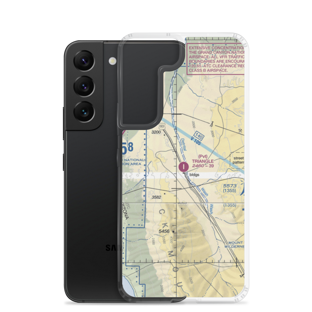 Triangle Airpark (AZ50) VFR Sectional Samsung Case Samsung Galaxy S22 model shown