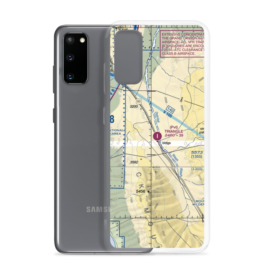 Triangle Airpark (AZ50) VFR Sectional Samsung Case Samsung Galaxy S20 model shown