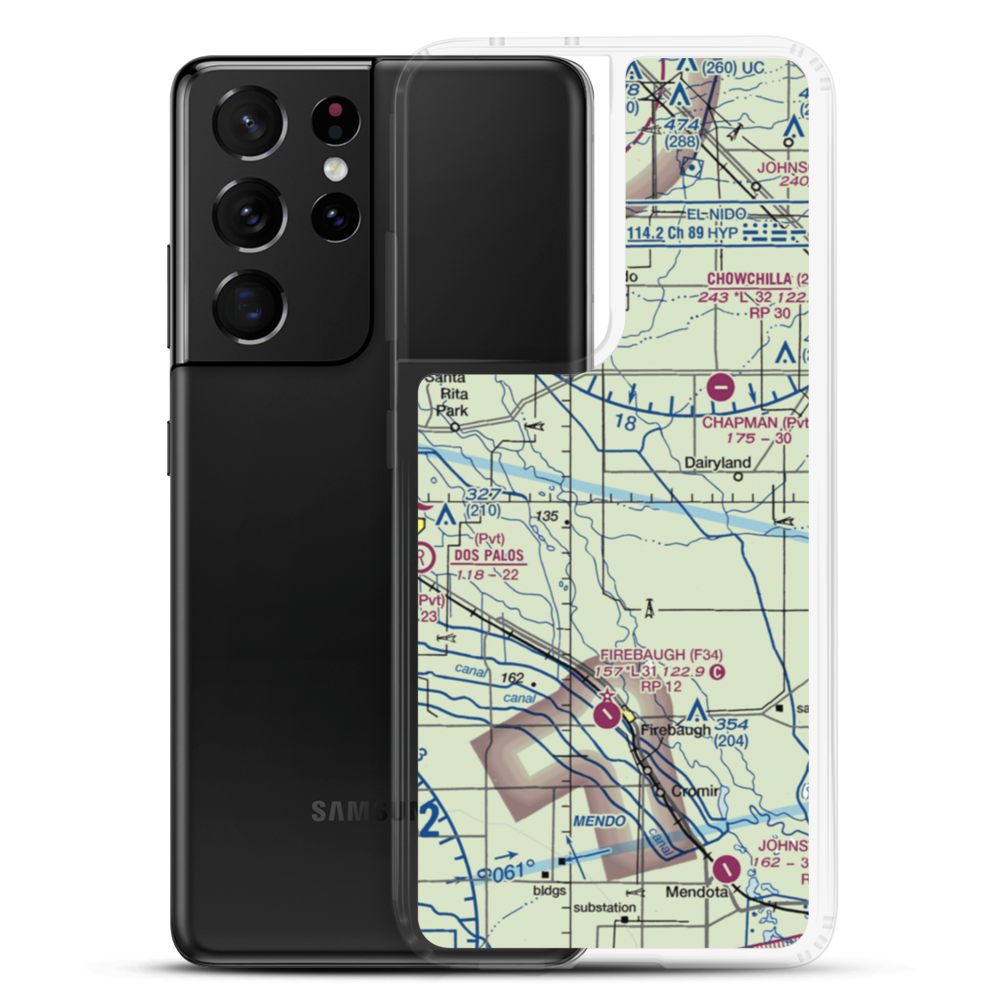 Triangle T Ranch Airport (66CL) VFR Sectional Samsung Case Samsung Galaxy S21 Ultra model shown
