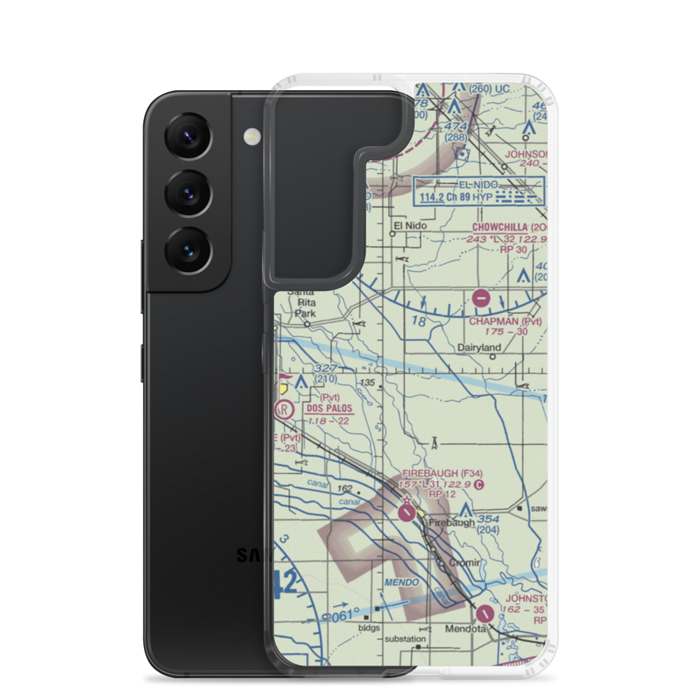 Triangle T Ranch Airport (66CL) VFR Sectional Samsung Case Samsung Galaxy S22 model shown