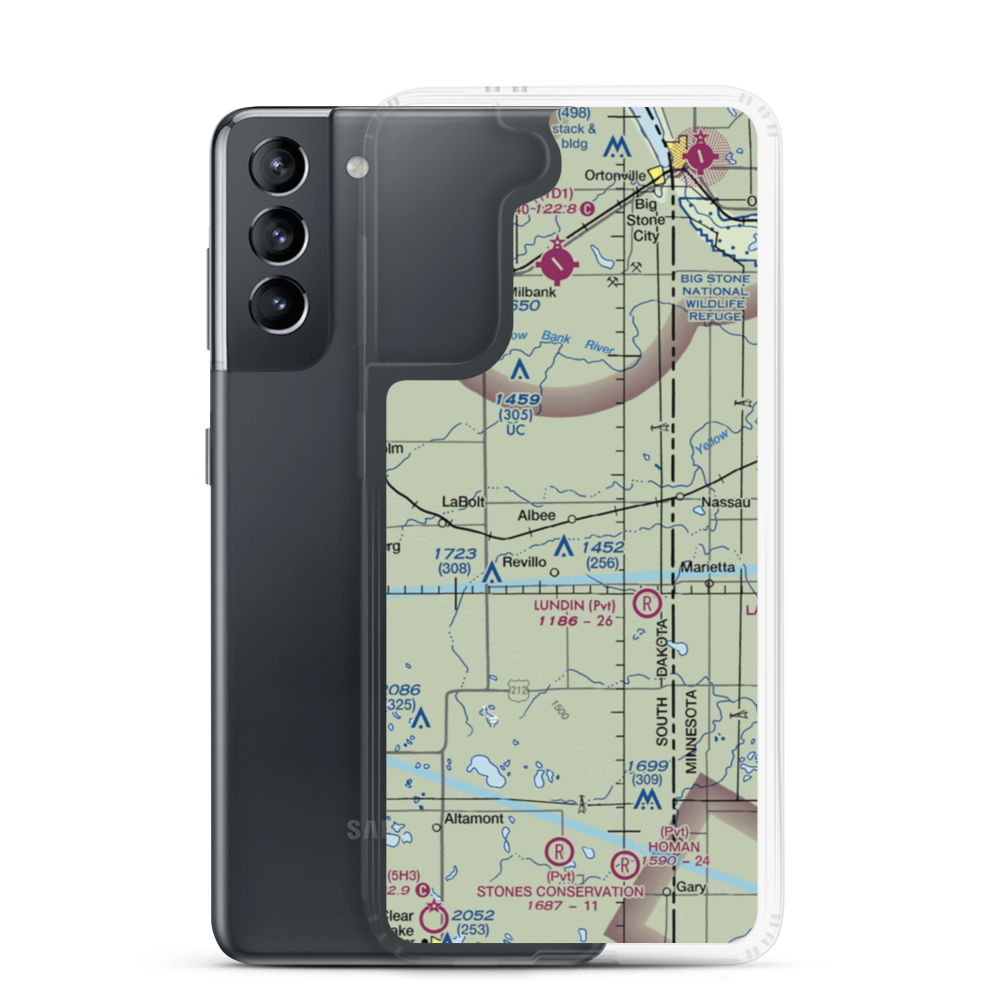 Tribitt Airport (1SD8) VFR Sectional Samsung Case Samsung Galaxy S21 model shown