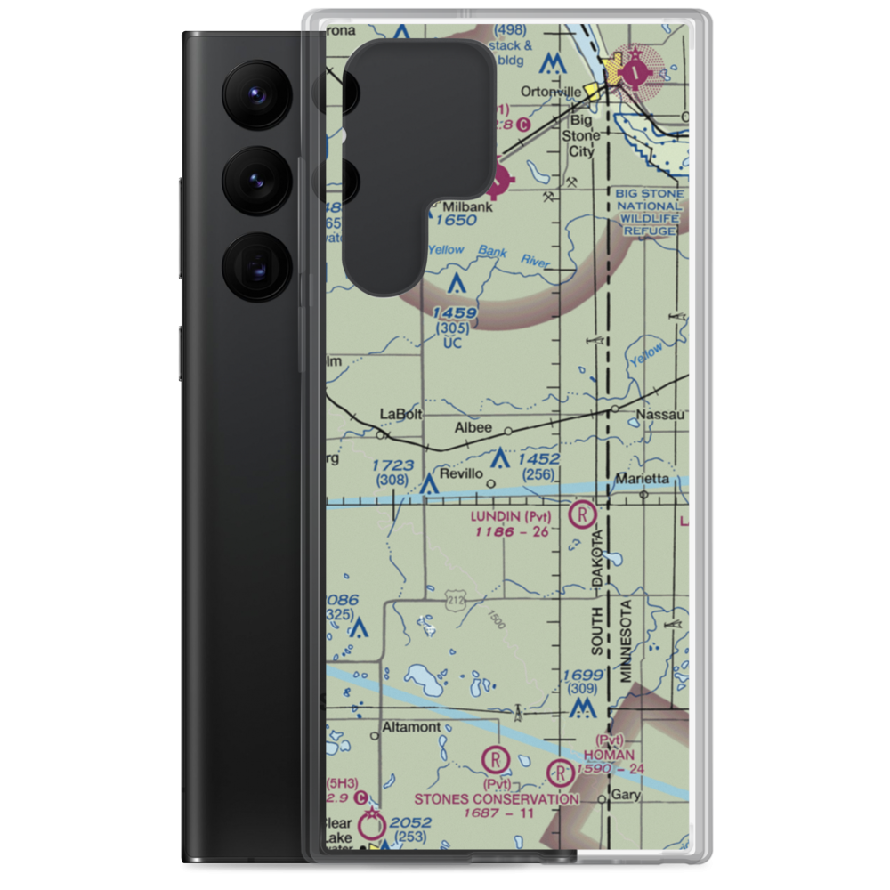 Tribitt Airport (1SD8) VFR Sectional Samsung Case Samsung Galaxy S22 Ultra model shown