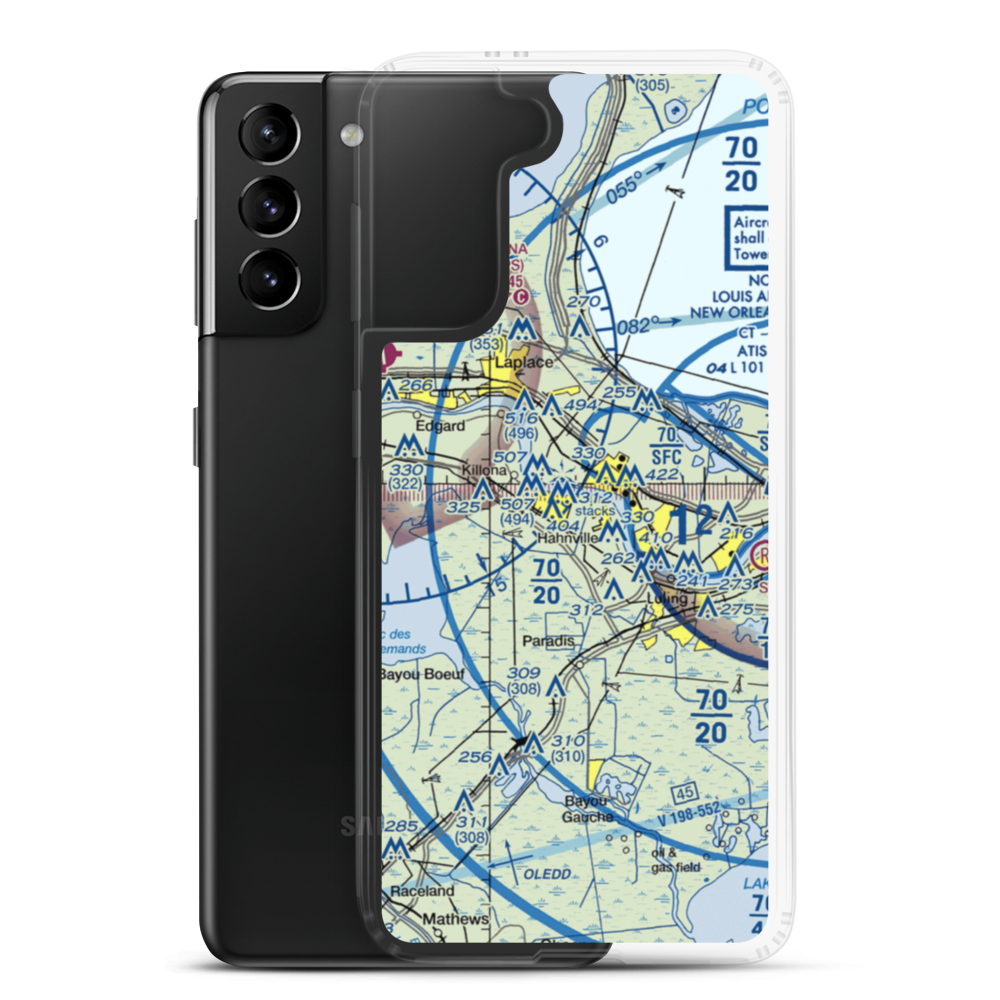 Triche Field (1LA1) VFR Sectional Samsung Case Samsung Galaxy S21 Plus model shown