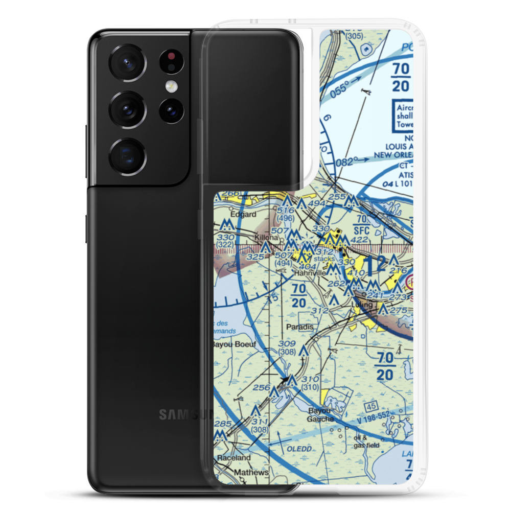Triche Field (1LA1) VFR Sectional Samsung Case Samsung Galaxy S21 Ultra model shown