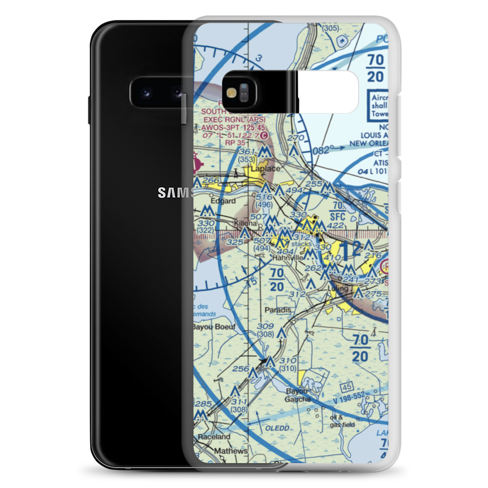 Triche Field (1LA1) VFR Sectional Samsung Case Samsung Galaxy S10+ model shown