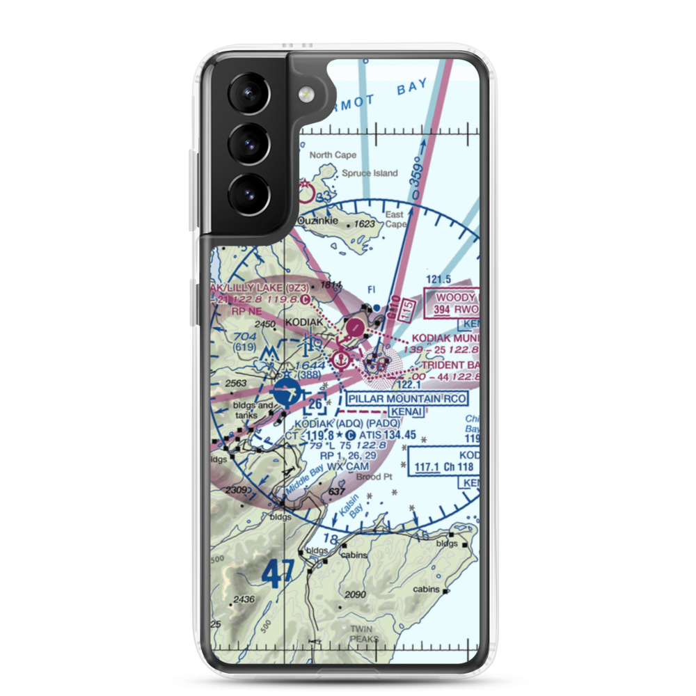 Trident Basin Seaplane Base (T44) VFR Sectional Samsung Case Samsung Galaxy S21 Plus model shown