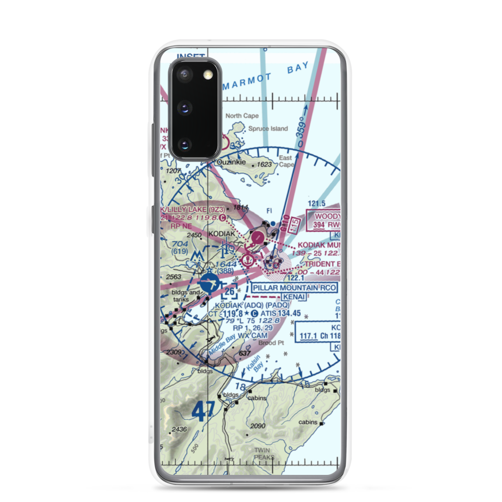 Trident Basin Seaplane Base (T44) VFR Sectional Samsung Case Samsung Galaxy S20 model shown