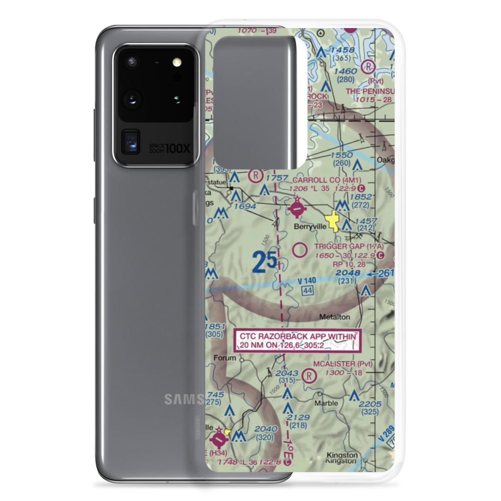 Trigger Gap Airport (17A) VFR Sectional Samsung Case Samsung Galaxy S20 Ultra model shown