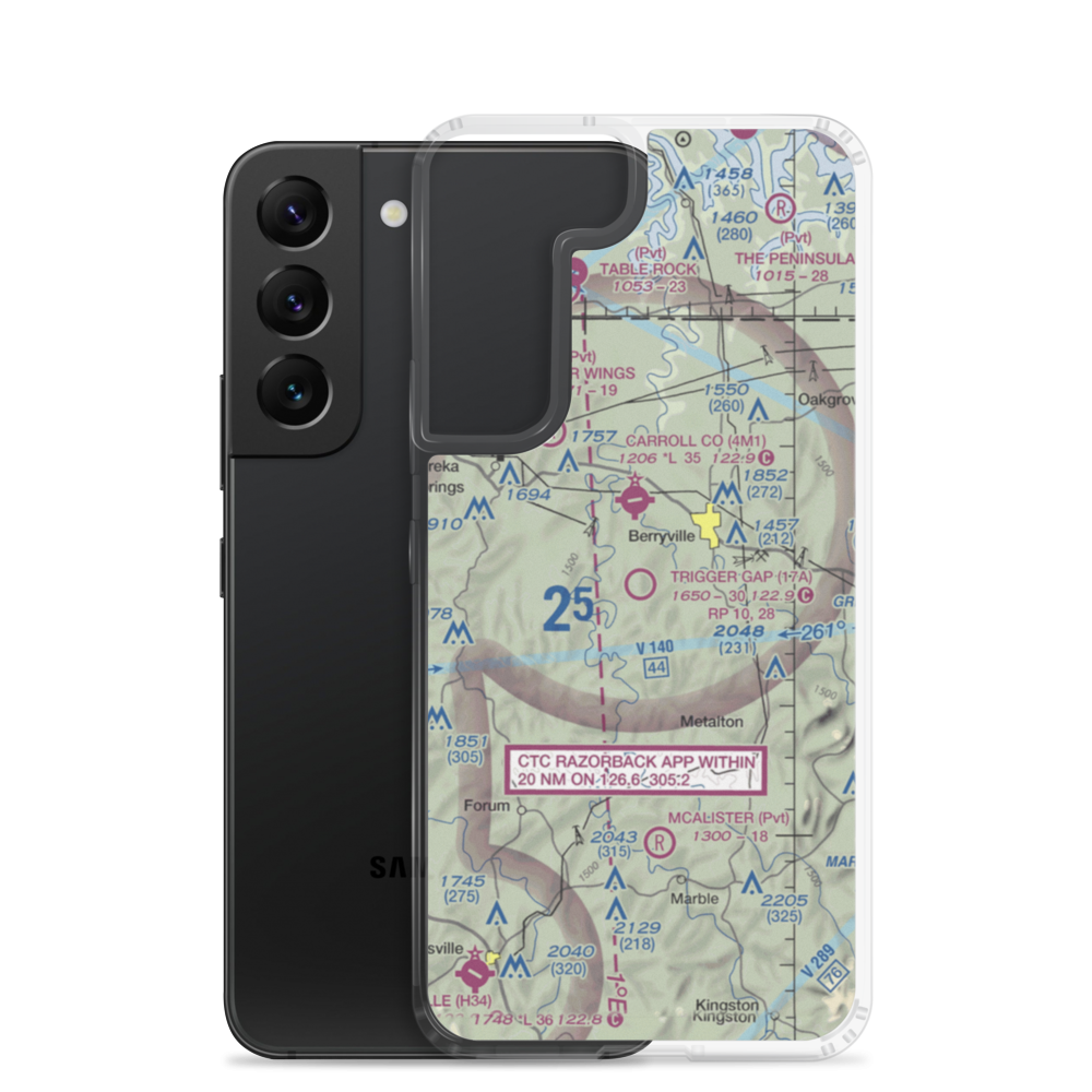Trigger Gap Airport (17A) VFR Sectional Samsung Case Samsung Galaxy S22 model shown