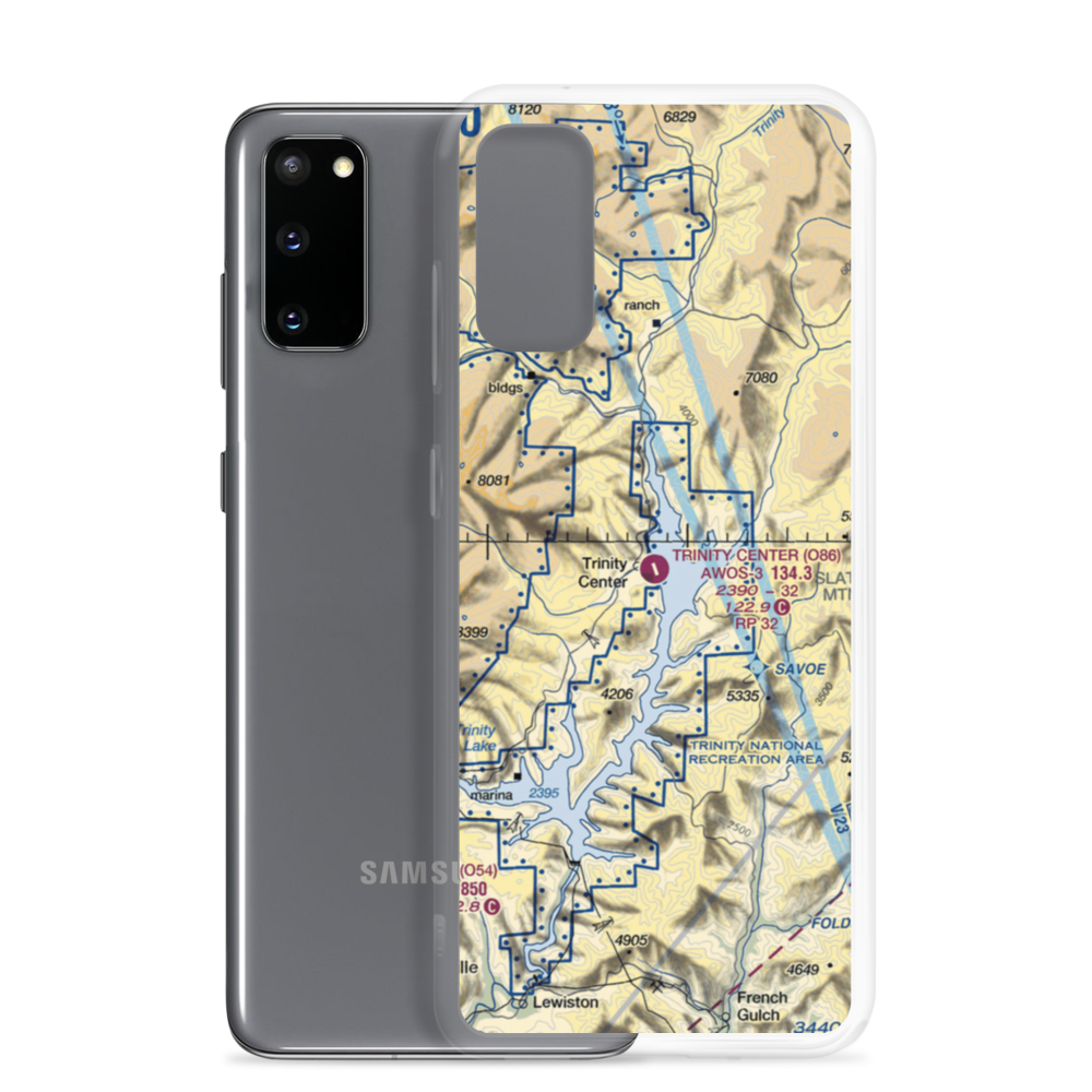 Trinity Center Airport (O86) VFR Sectional Samsung Case Samsung Galaxy S20 model shown