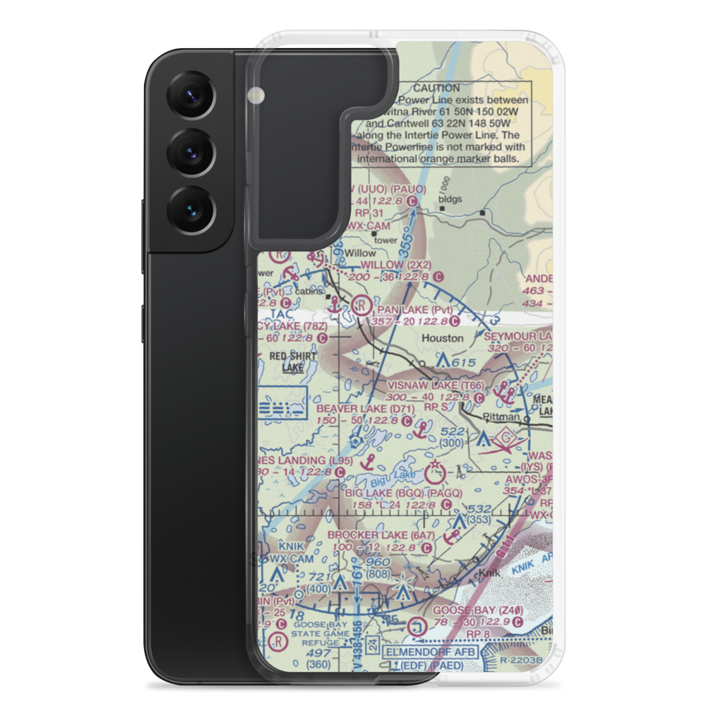 Trio Estates Airport (AA30) VFR Sectional Samsung Case Samsung Galaxy S22 Plus model shown