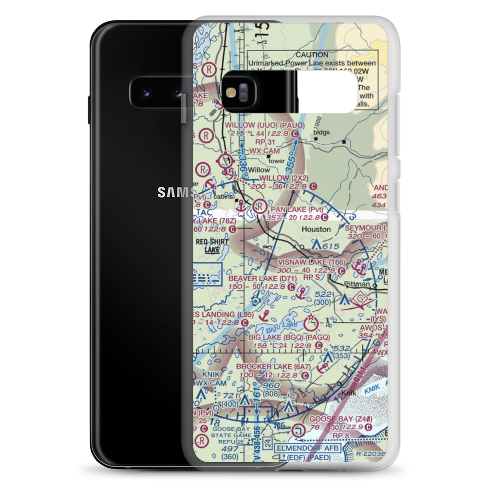 Trio Estates Airport (AA30) VFR Sectional Samsung Case Samsung Galaxy S10+ model shown