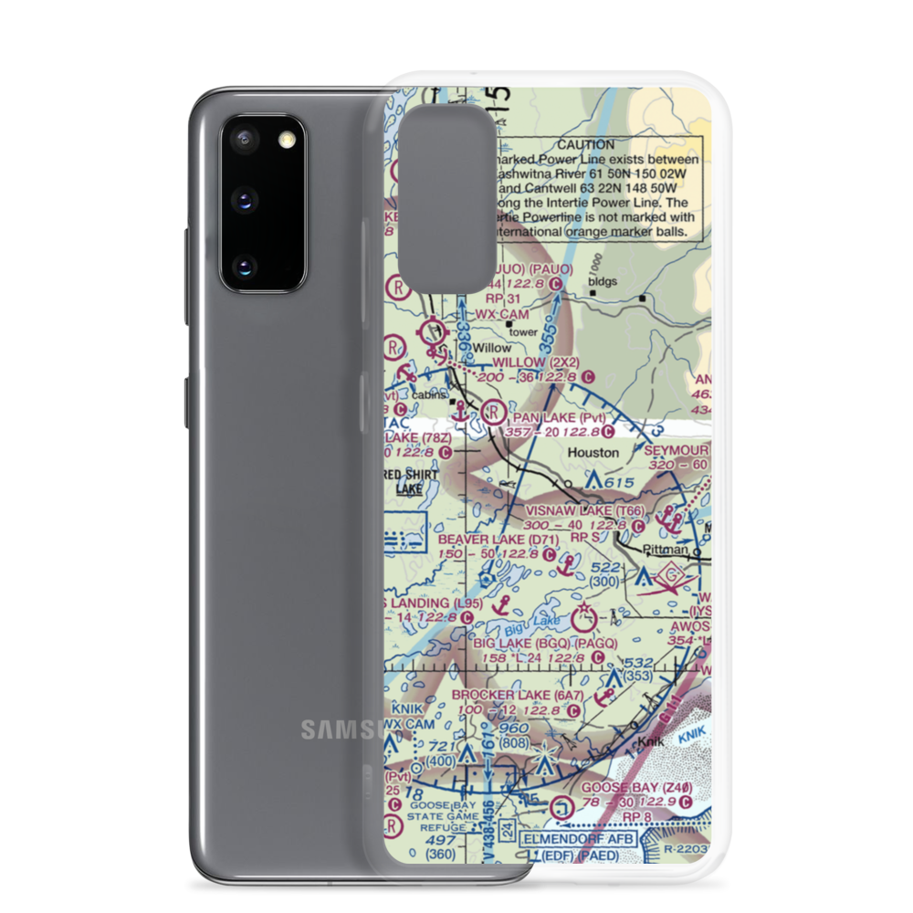 Trio Estates Airport (AA30) VFR Sectional Samsung Case Samsung Galaxy S20 model shown