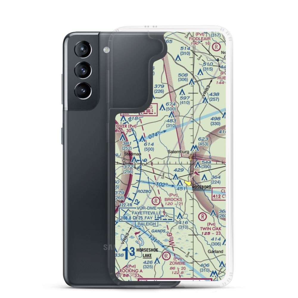 Triple F Airpark (9NR7) VFR Sectional Samsung Case Samsung Galaxy S21 model shown