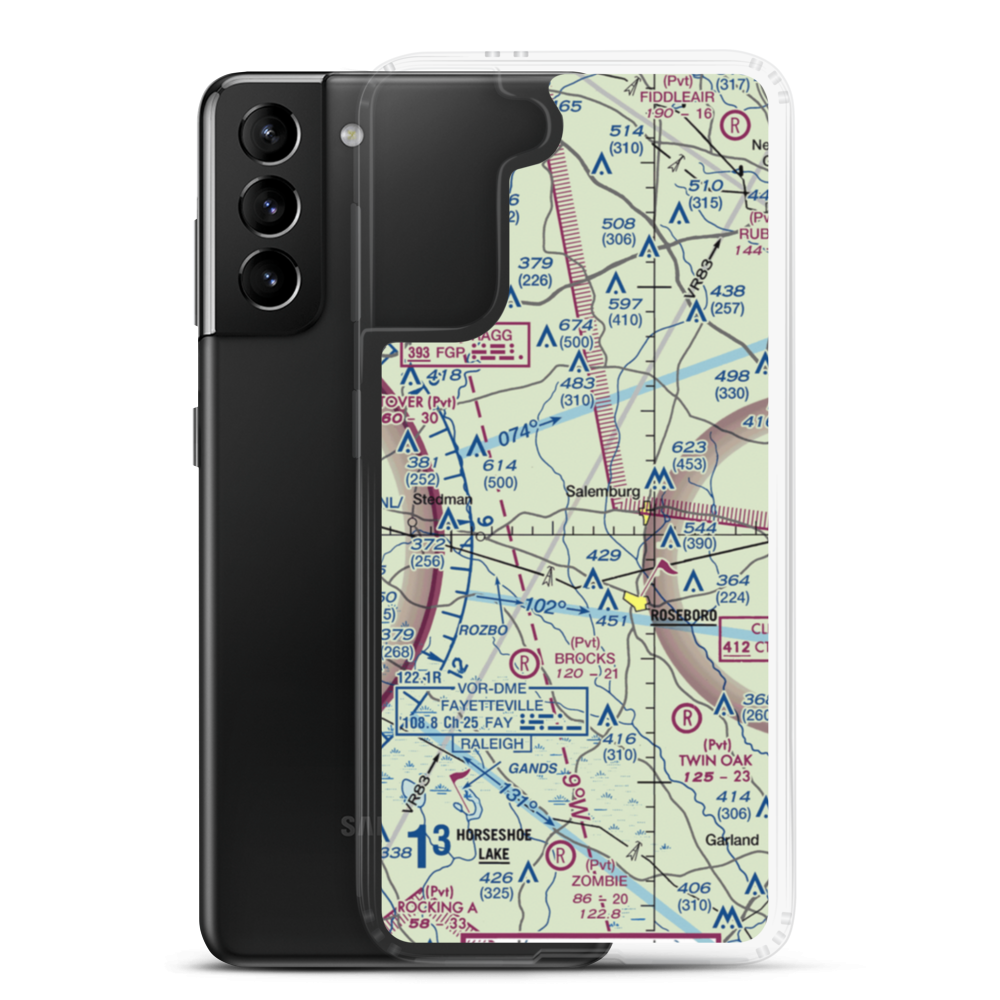 Triple F Airpark (9NR7) VFR Sectional Samsung Case Samsung Galaxy S21 Plus model shown