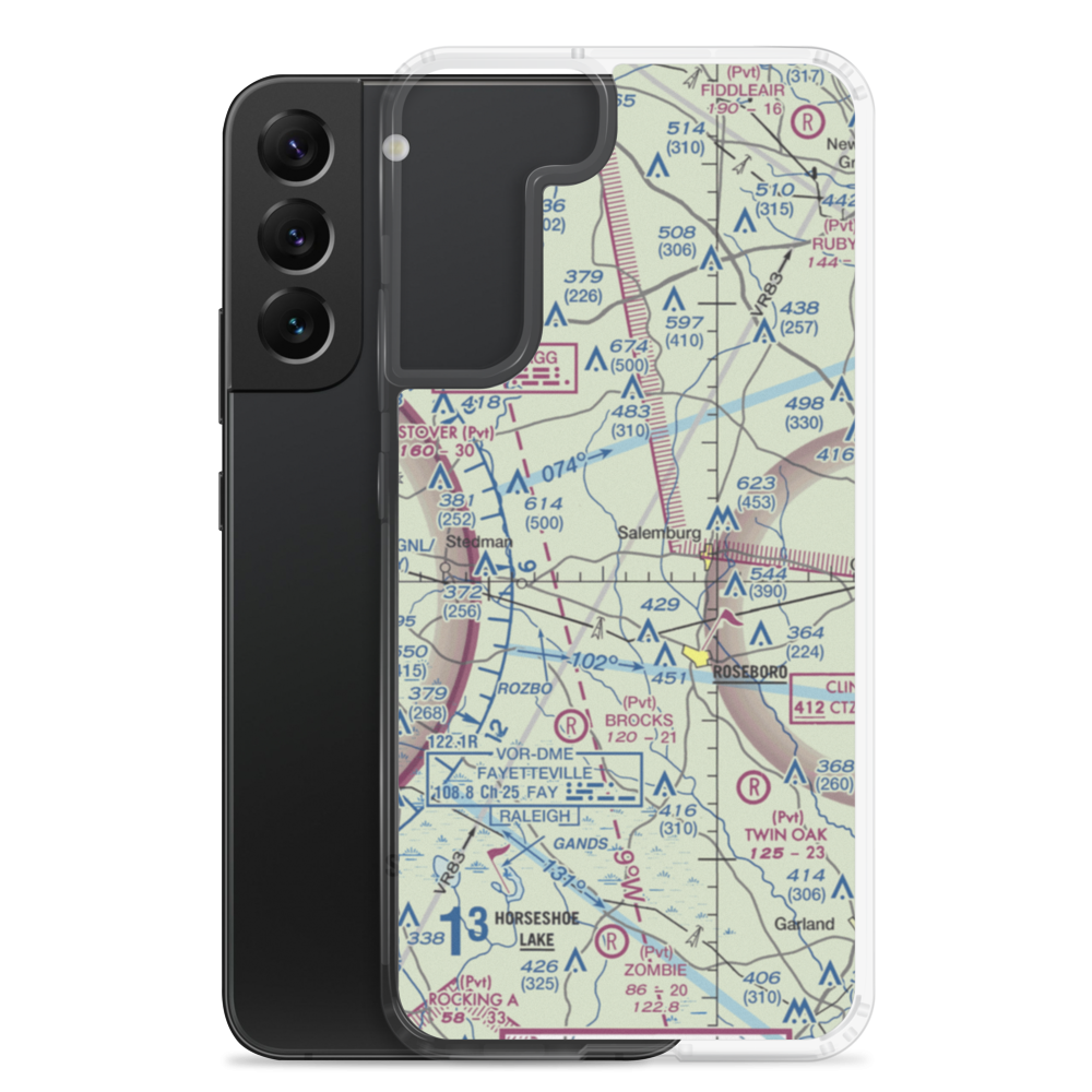 Triple F Airpark (9NR7) VFR Sectional Samsung Case Samsung Galaxy S22 Plus model shown