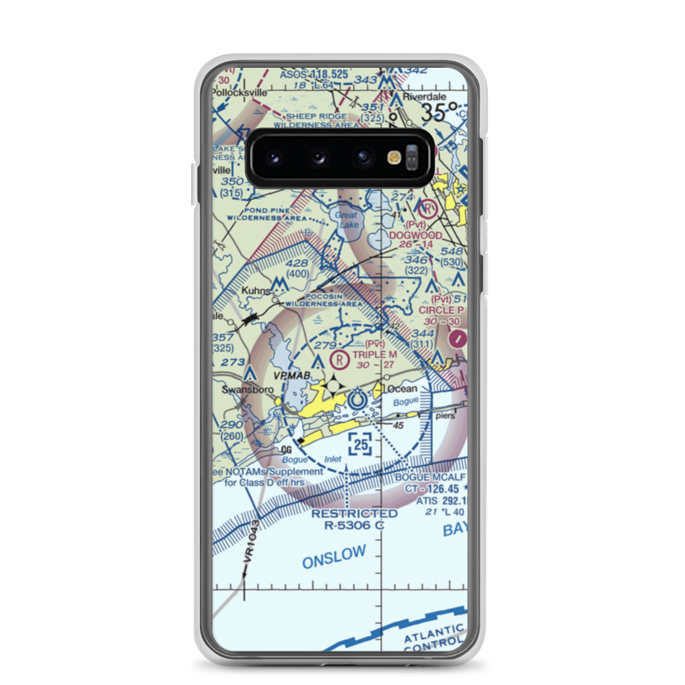 Triple M Airport (4NC5) VFR Sectional Samsung Case Samsung Galaxy S10 model shown