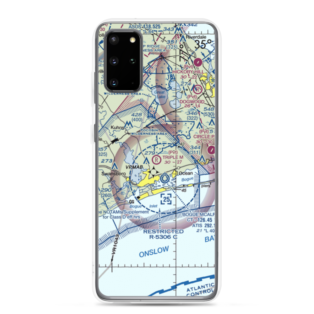 Triple M Airport (4NC5) VFR Sectional Samsung Case Samsung Galaxy S20 Plus model shown