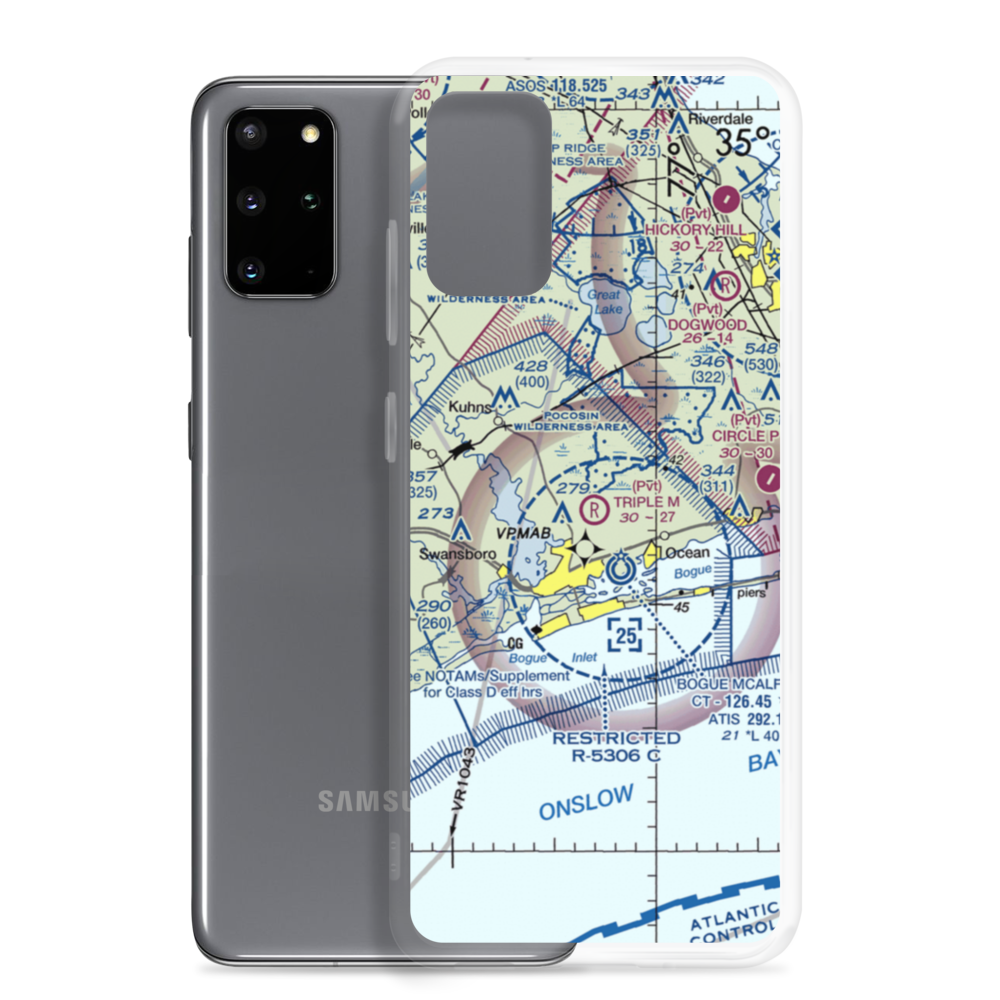 Triple M Airport (4NC5) VFR Sectional Samsung Case Samsung Galaxy S20 Plus model shown
