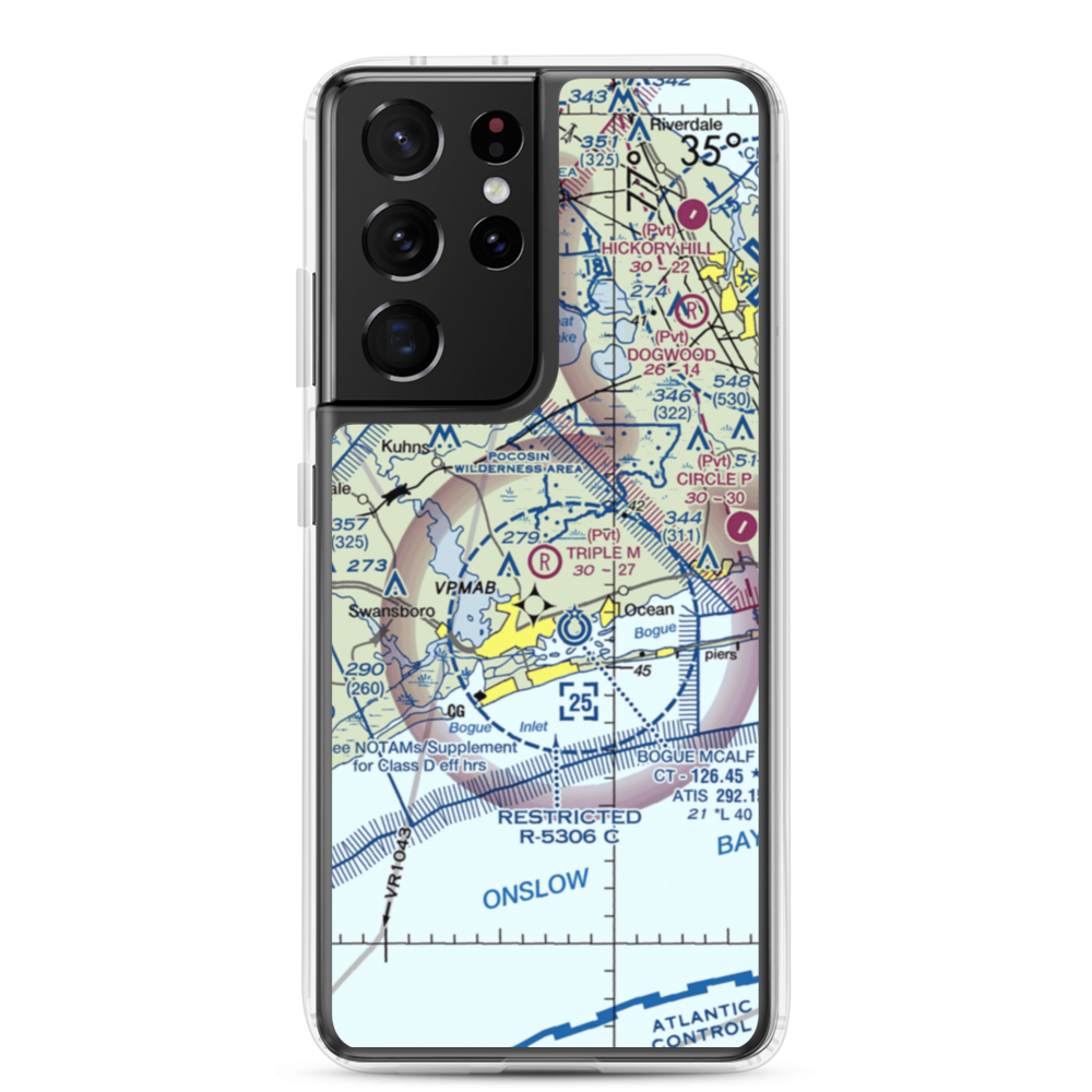 Triple M Airport (4NC5) VFR Sectional Samsung Case Samsung Galaxy S21 Ultra model shown