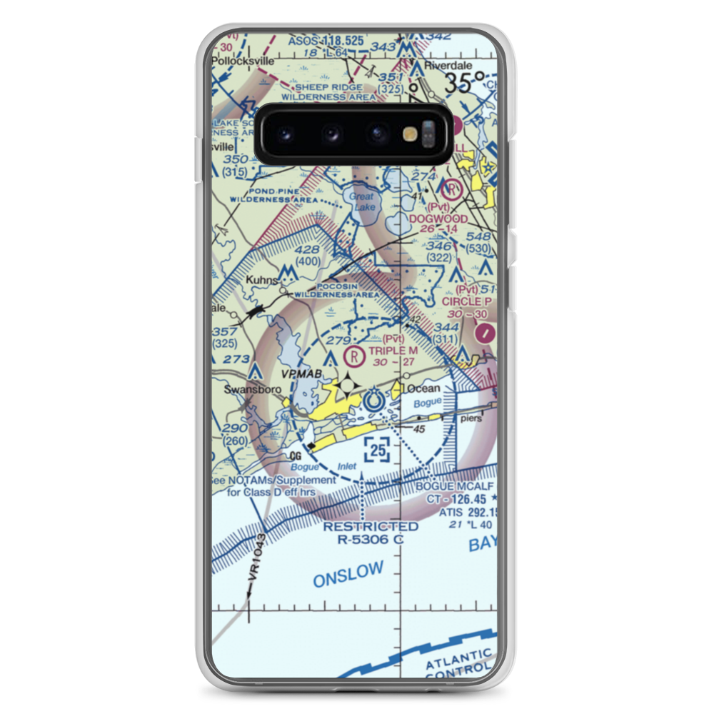 Triple M Airport (4NC5) VFR Sectional Samsung Case Samsung Galaxy S10+ model shown