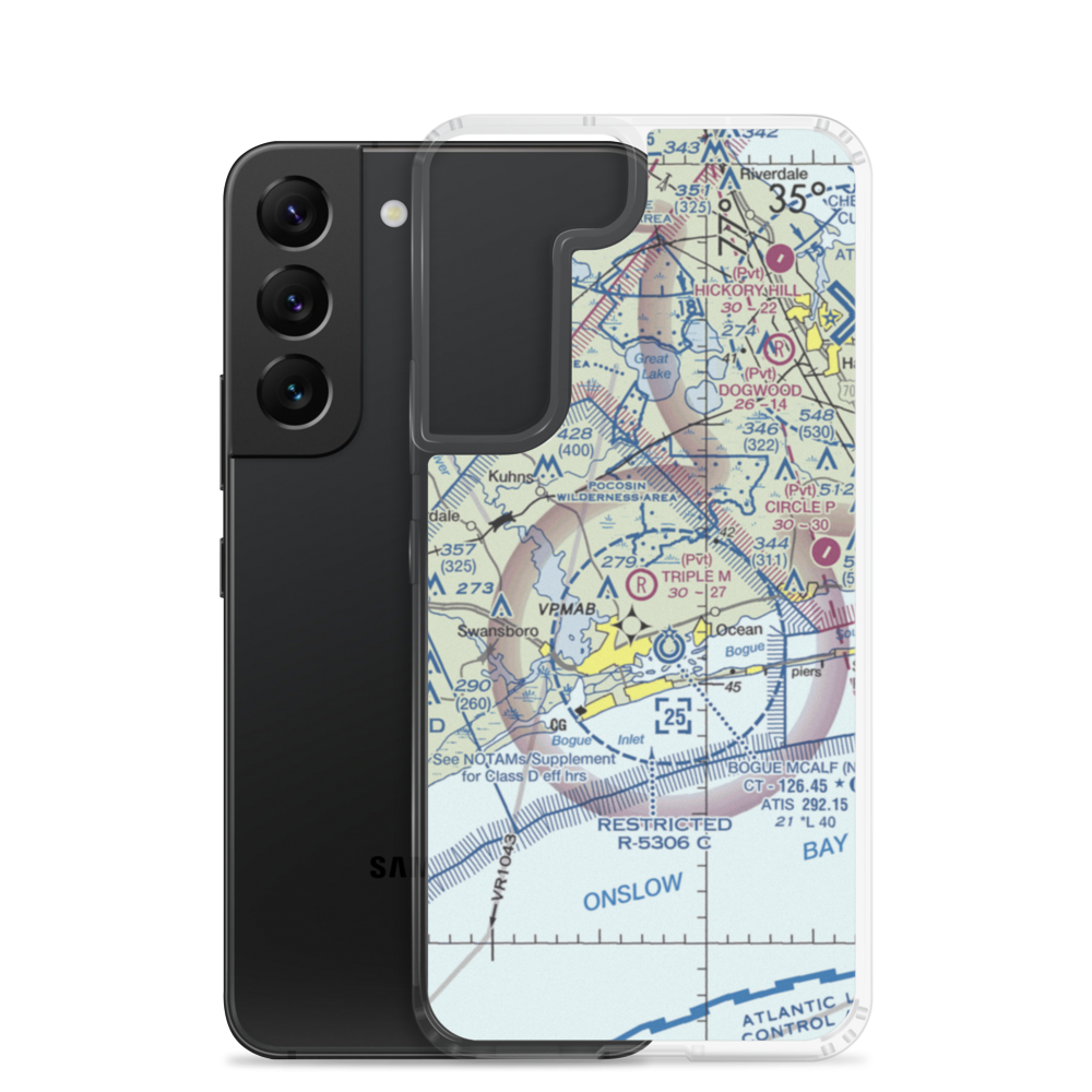 Triple M Airport (4NC5) VFR Sectional Samsung Case Samsung Galaxy S22 model shown