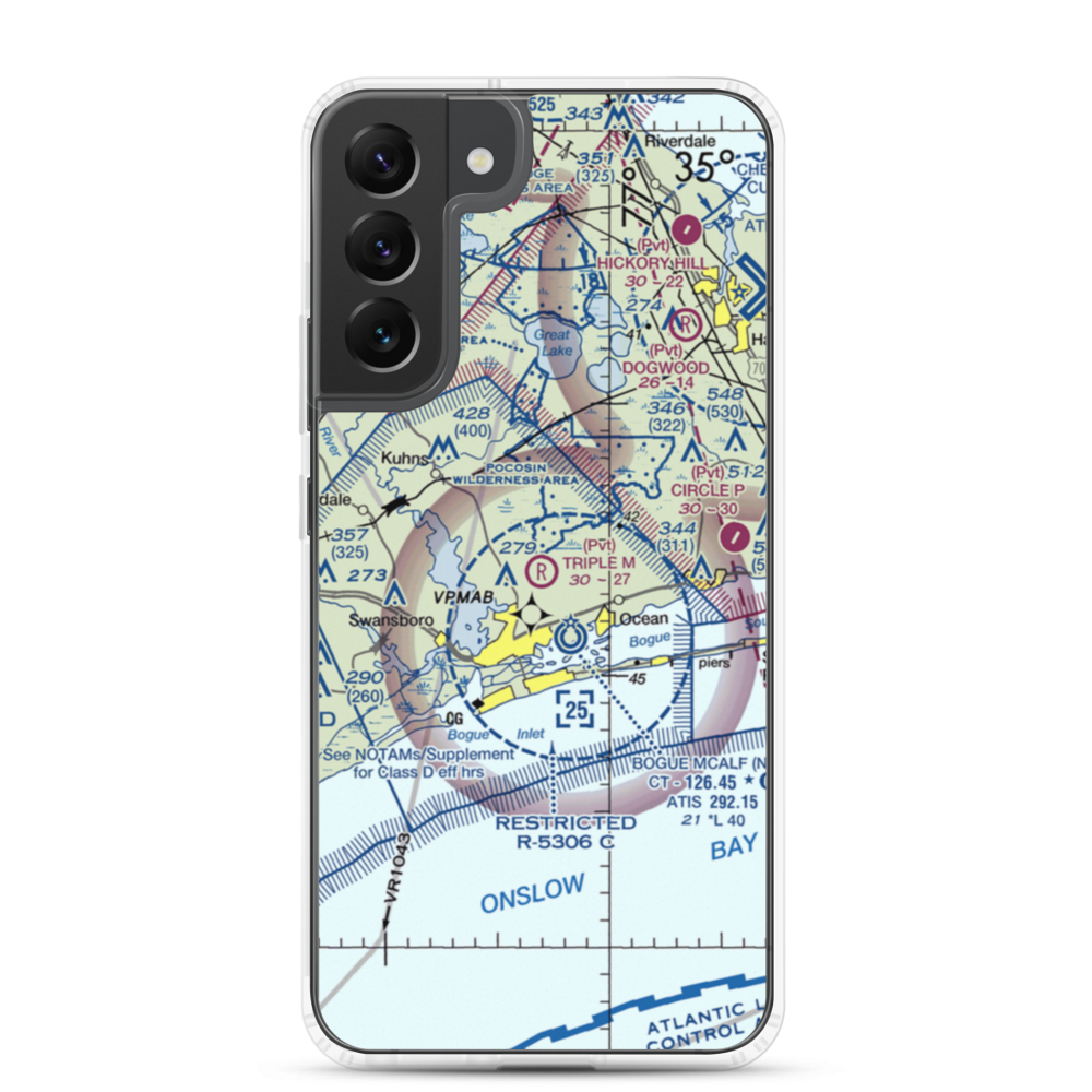 Triple M Airport (4NC5) VFR Sectional Samsung Case Samsung Galaxy S22 Plus model shown