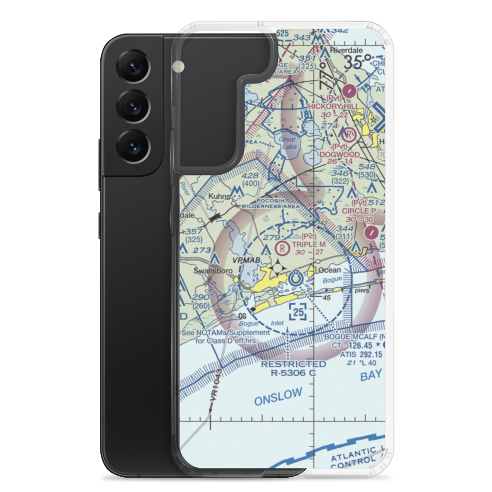 Triple M Airport (4NC5) VFR Sectional Samsung Case Samsung Galaxy S22 Plus model shown
