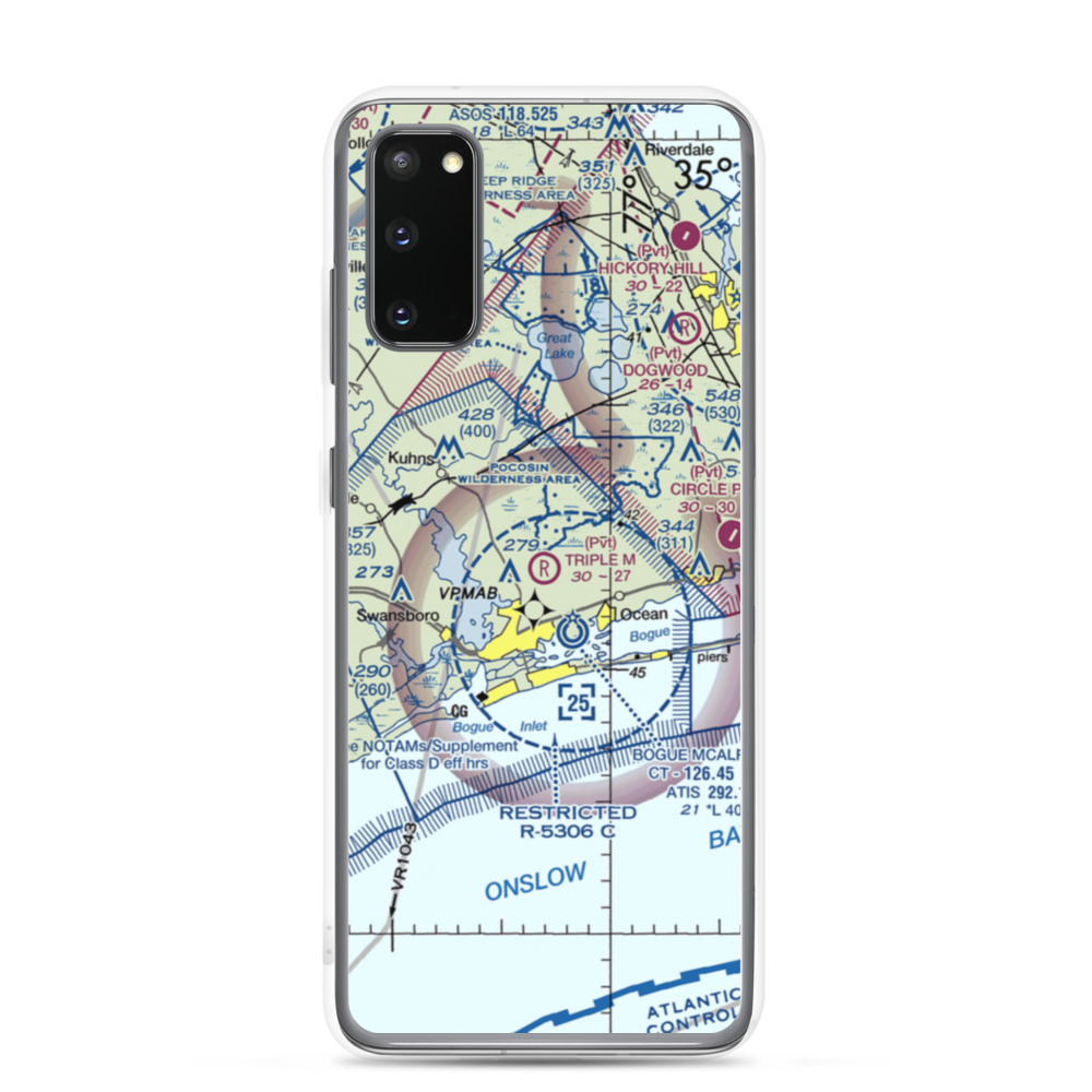 Triple M Airport (4NC5) VFR Sectional Samsung Case Samsung Galaxy S20 model shown