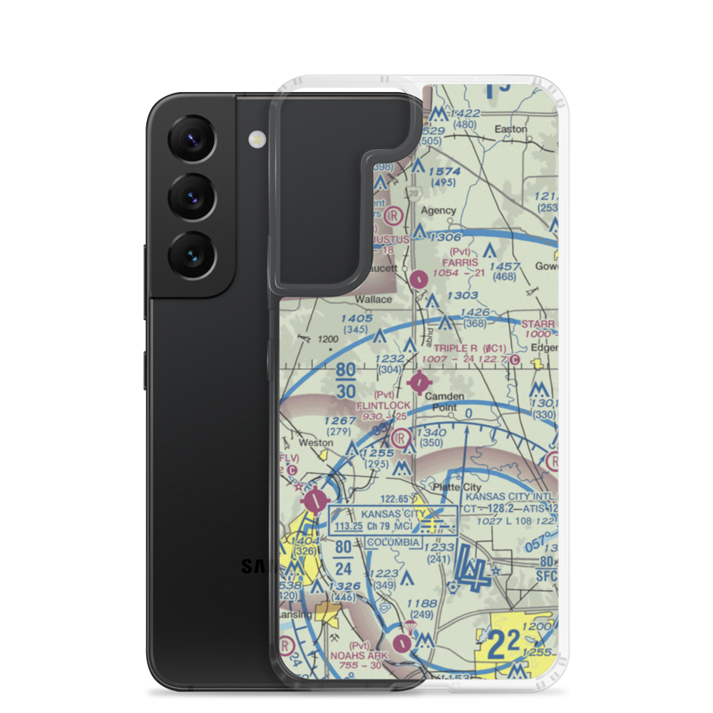 Triple R Airport (0C1) VFR Sectional Samsung Case Samsung Galaxy S22 model shown