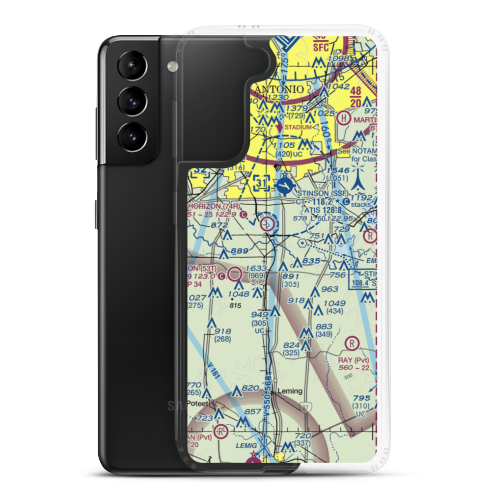 Triple R Airport (75XS) VFR Sectional Samsung Case Samsung Galaxy S21 Plus model shown