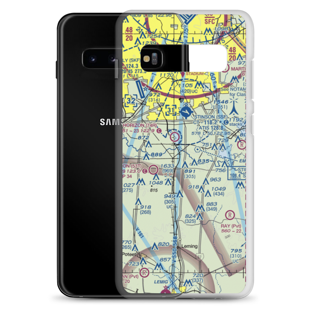 Triple R Airport (75XS) VFR Sectional Samsung Case Samsung Galaxy S10+ model shown