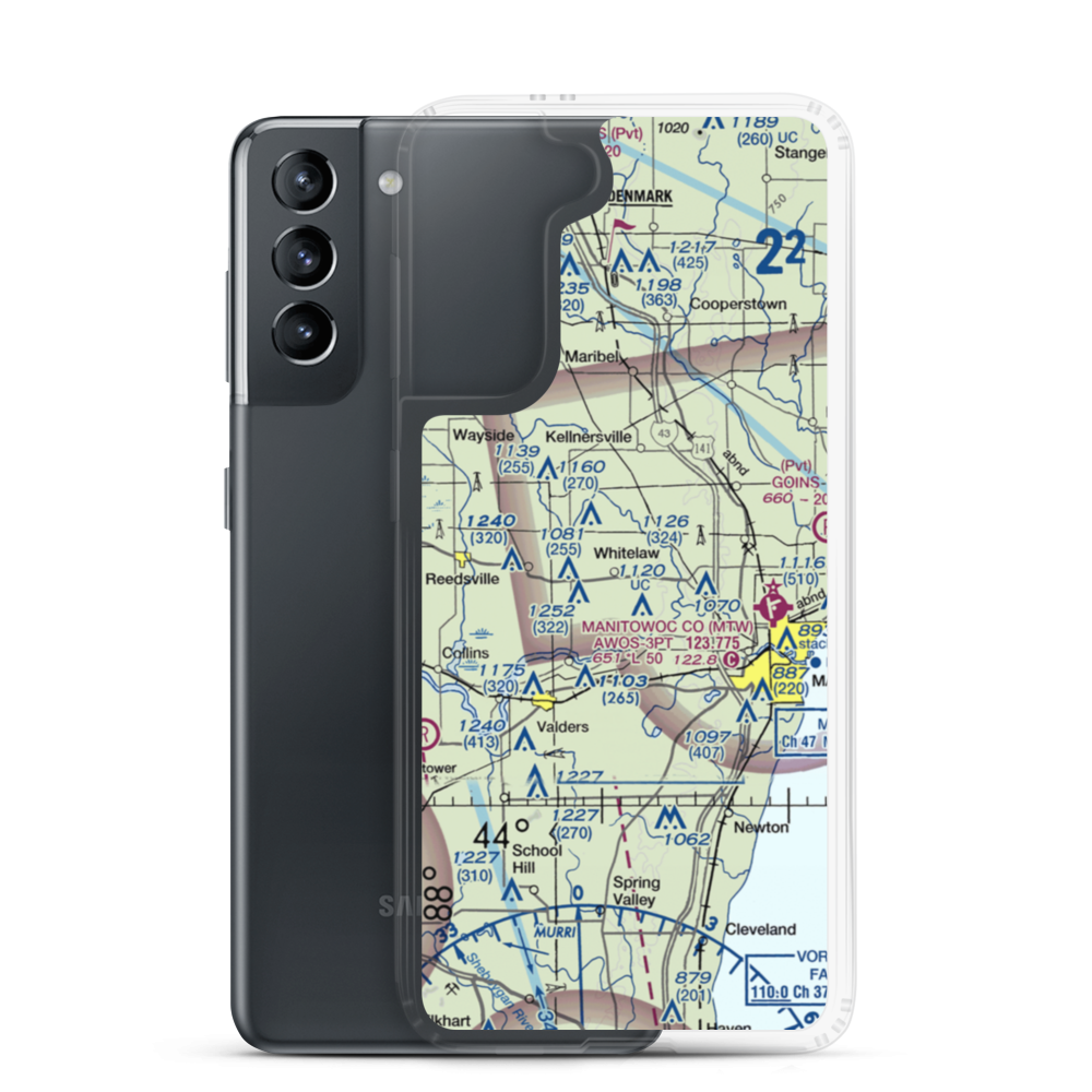 Triple S Ranch Airport (82WI) VFR Sectional Samsung Case Samsung Galaxy S21 model shown
