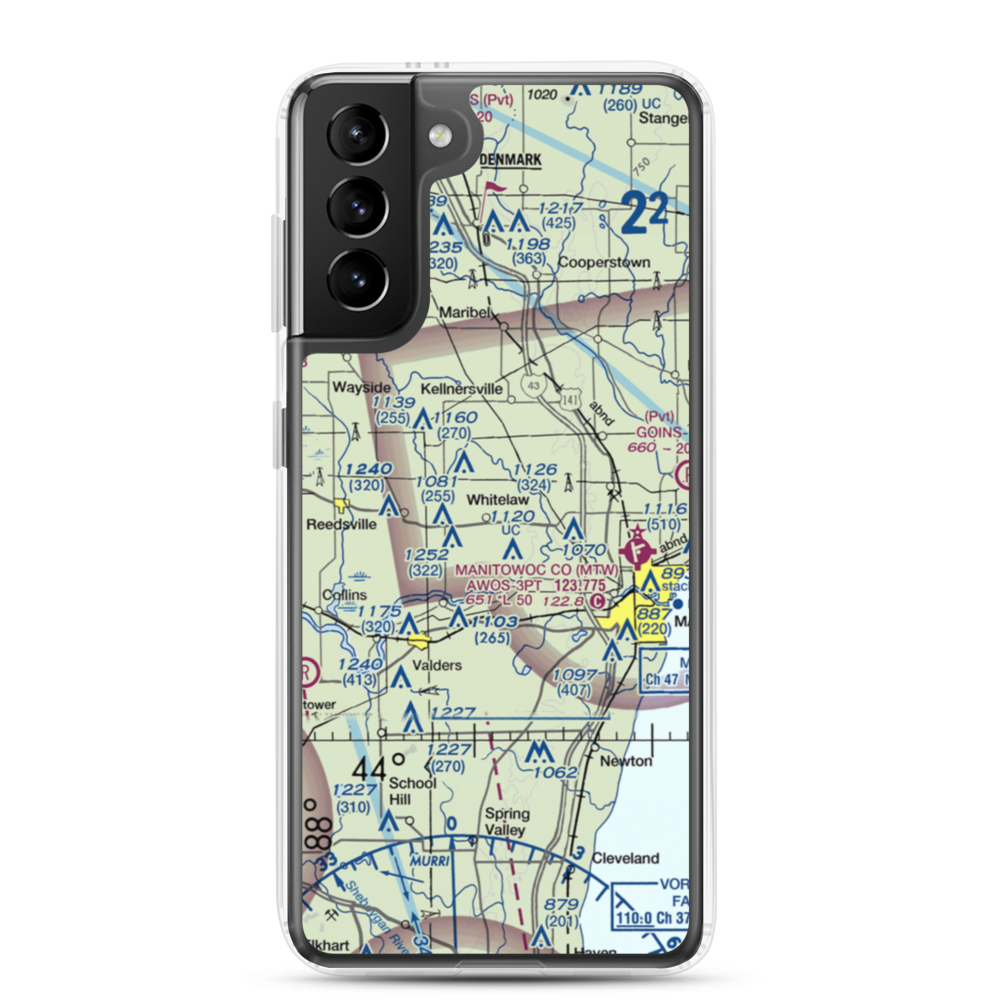 Triple S Ranch Airport (82WI) VFR Sectional Samsung Case Samsung Galaxy S21 Plus model shown