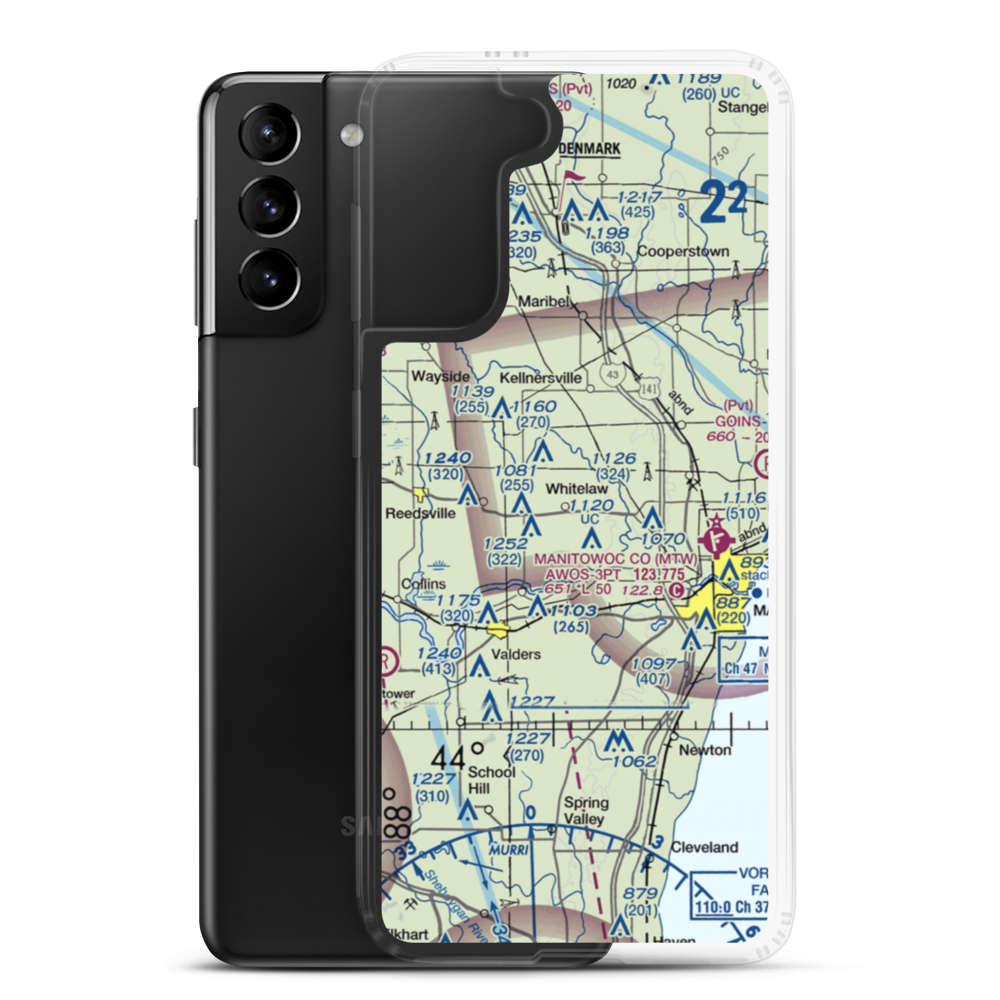 Triple S Ranch Airport (82WI) VFR Sectional Samsung Case Samsung Galaxy S21 Plus model shown
