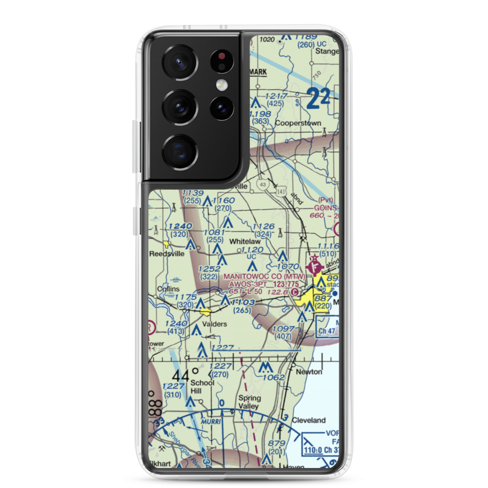 Triple S Ranch Airport (82WI) VFR Sectional Samsung Case Samsung Galaxy S21 Ultra model shown